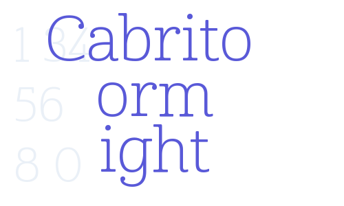 Cabrito Norm Light Font Download