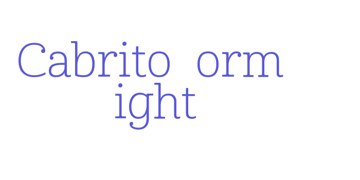 Cabrito Norm Light Font Download