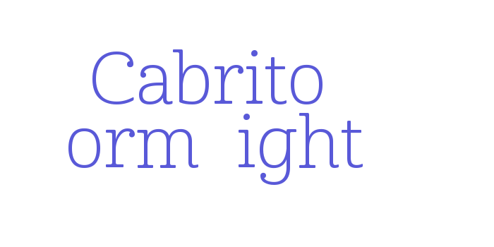 Cabrito Norm Light Font