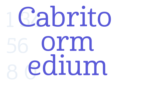 Cabrito Norm Medium Font Download