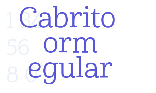 Cabrito Norm Regular Font Download