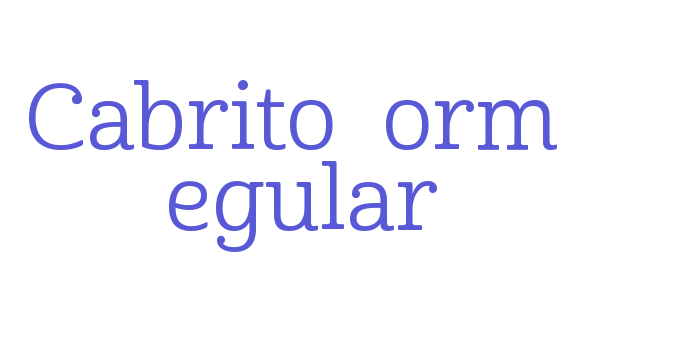 Download Cabrito Norm Regular Font