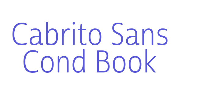 Cabrito Sans Cond Book Font