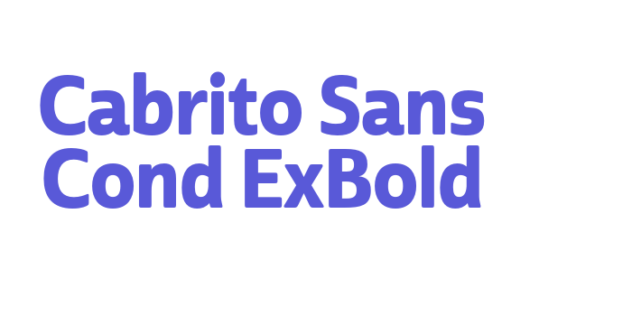 Cabrito Sans Cond ExBold Font Download