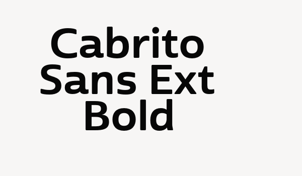 Cabrito Sans Ext Bold Font