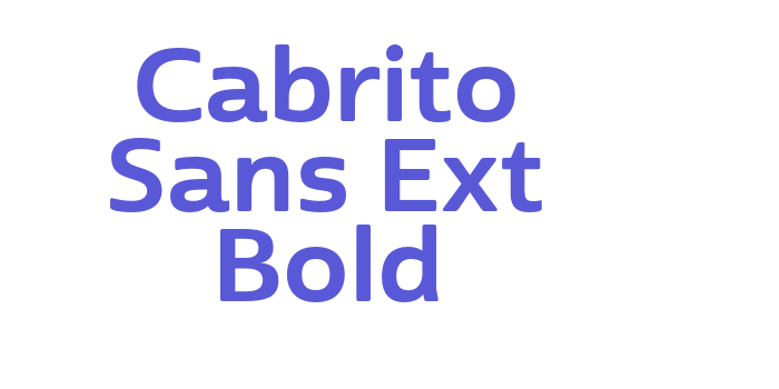 Cabrito Sans Ext Bold Font Download