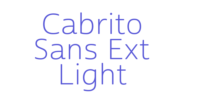 Cabrito Sans Ext Light Font Download