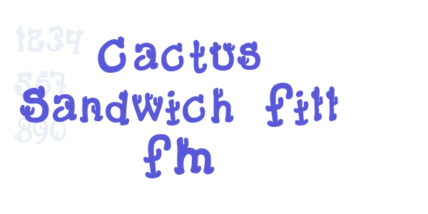 Cactus Sandwich Fill FM font free