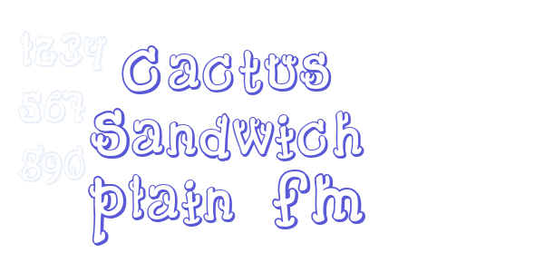 Cactus Sandwich Plain FM font free