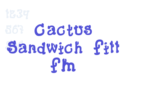 Cactus Sandwich Fill FM Font Download