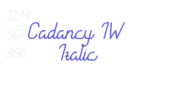 Cadancy IW Italic font free