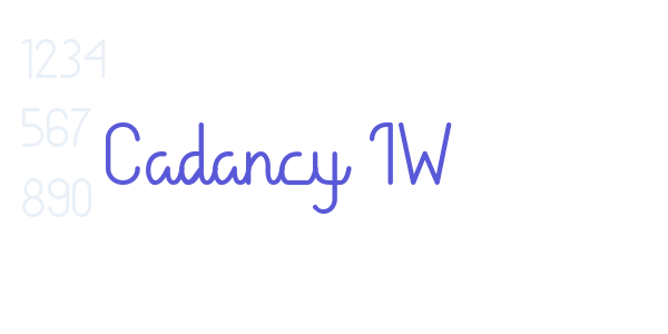 Cadancy IW font