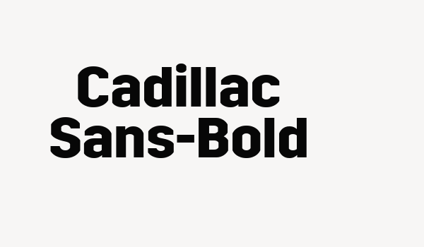 Cadillac Sans-Bold Font