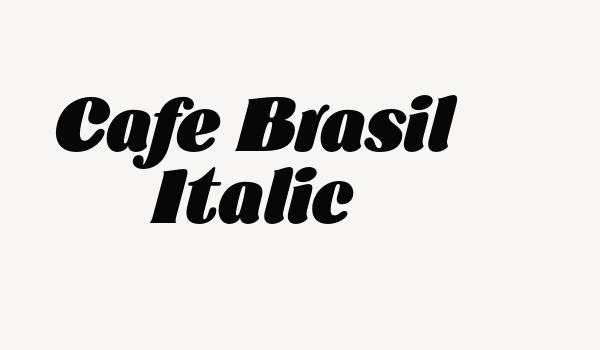 Cafe Brasil Italic Font