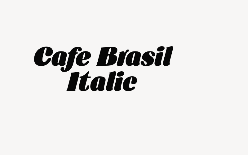 Cafe Brasil Italic Font