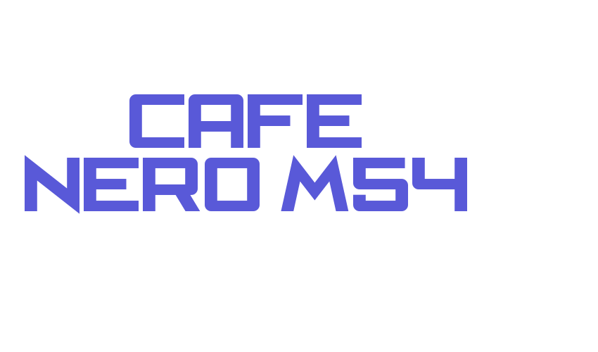 Cafe Nero M54 Font Download