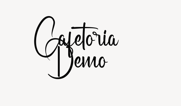 Cafetoria Demo Font