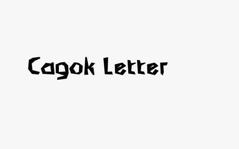 Cagok Letter Font