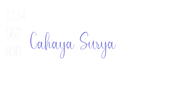 Cahaya Surya font free