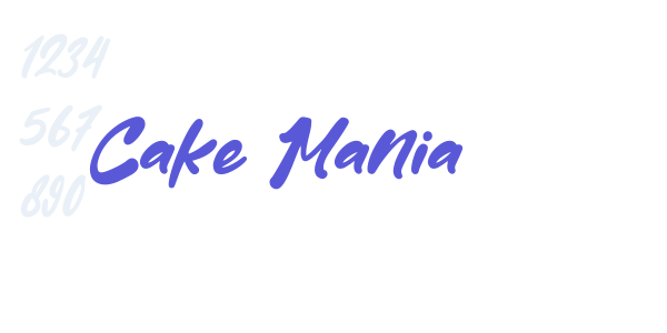 Cake Mania font free