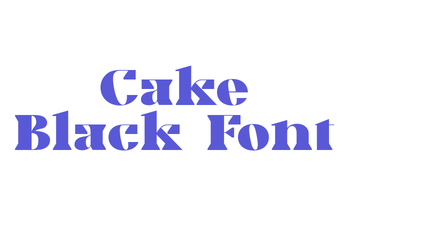 Cake Black Font Font