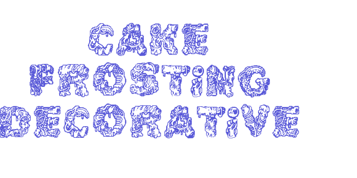 Cake Frosting Decorative Font Download