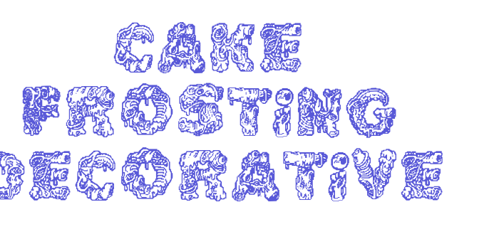 Cake Frosting Decorative Font