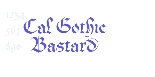 Cal Gothic Bastard font free