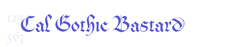 Cal Gothic Bastard-related font