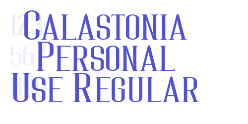 Calastonia Personal Use Regular-font-download