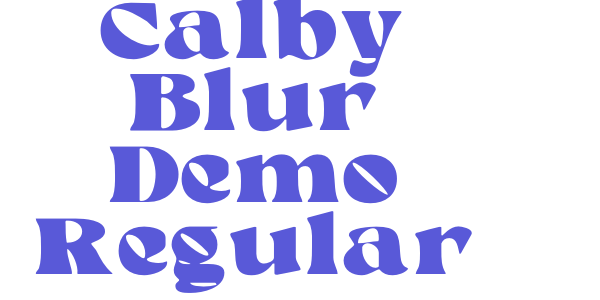 Calby Blur Demo Regular font free