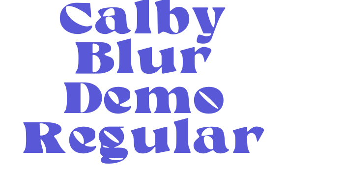 Calby Blur Demo Regular Font Download