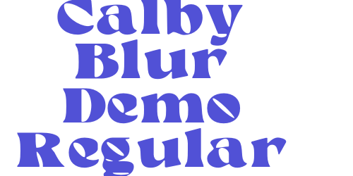 Calby Blur Demo Regular-font-download