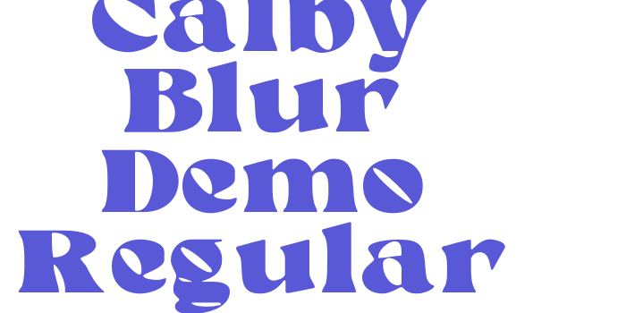 Calby Blur Demo Regular Font