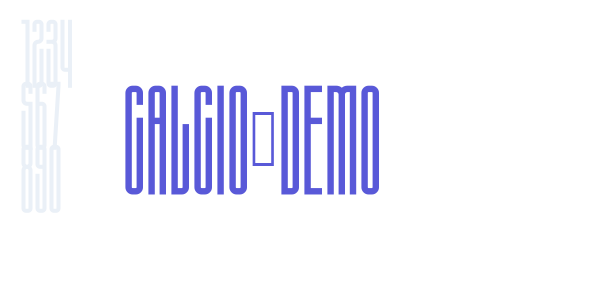 Calcio-Demo font