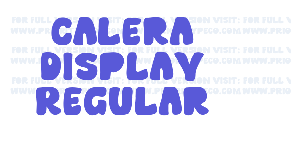 Calera Display Regular font free