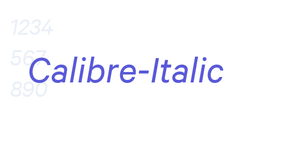 Calibre-Italic font free