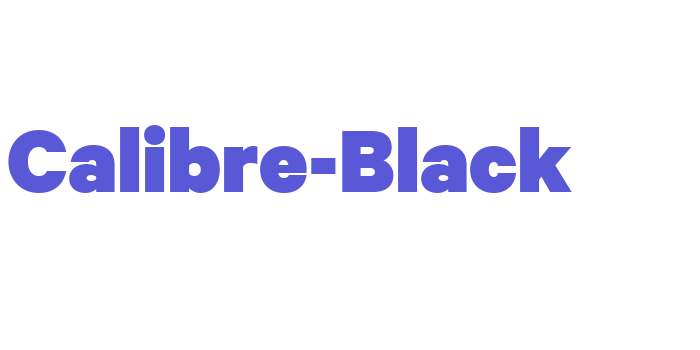 Calibre-Black Font