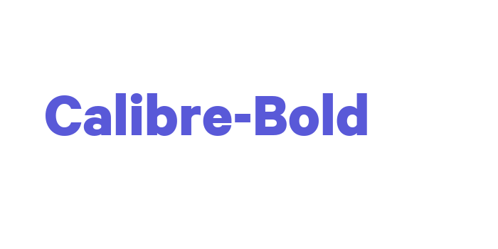 Calibre-Bold Font Download