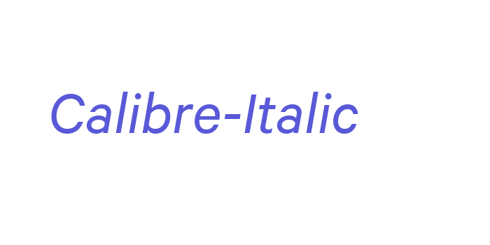 Calibre-Italic Font Download