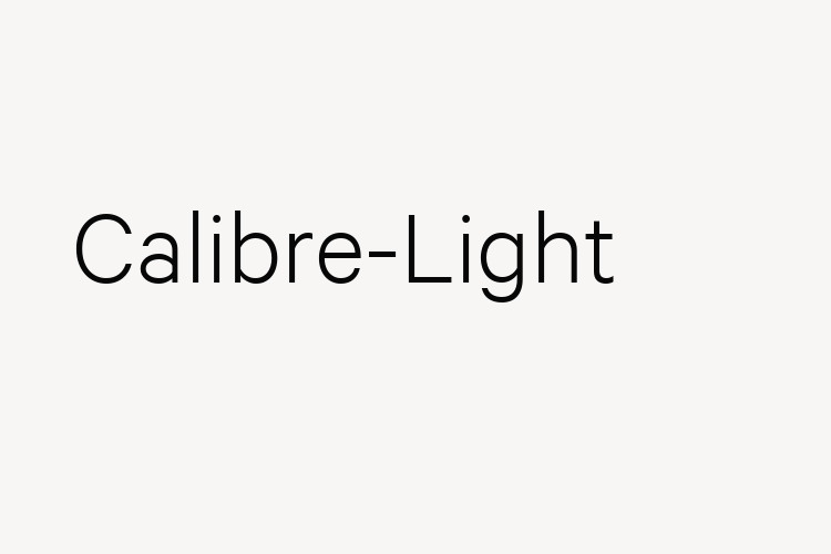 Calibre-Light font download