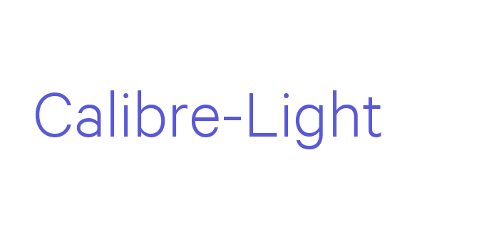 Calibre-Light Font