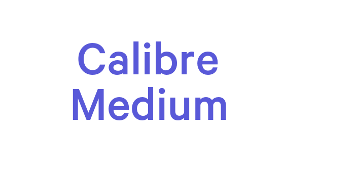 Calibre Medium Font