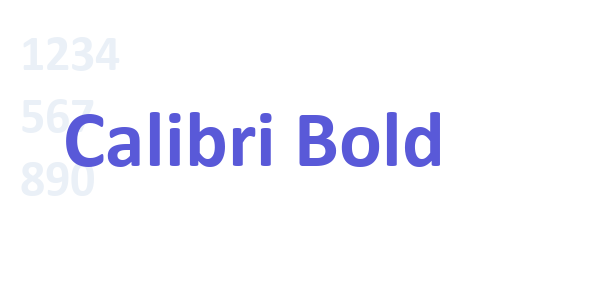 Calibri Bold font