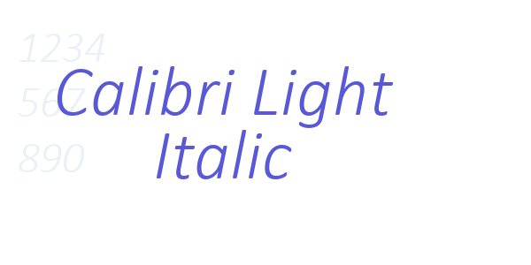 Calibri Light Italic font free