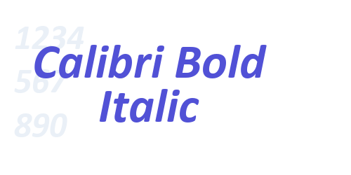 Calibri Bold Italic