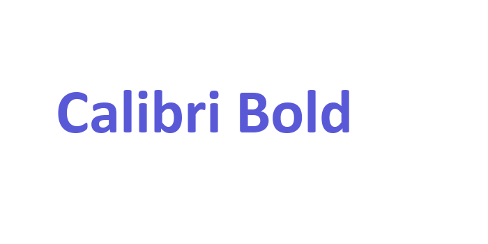 Calibri Bold Font Download