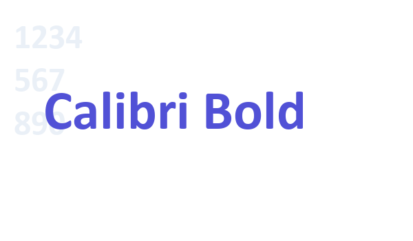 Calibri Bold font download