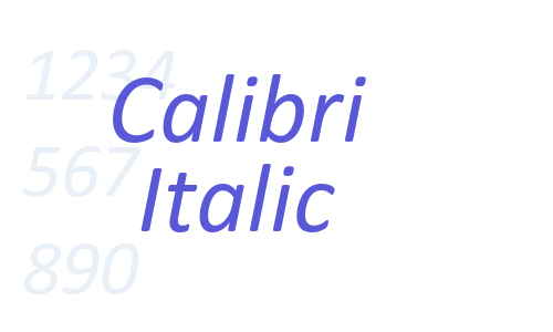 Calibri Italic Font