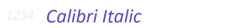 Calibri Italic-font